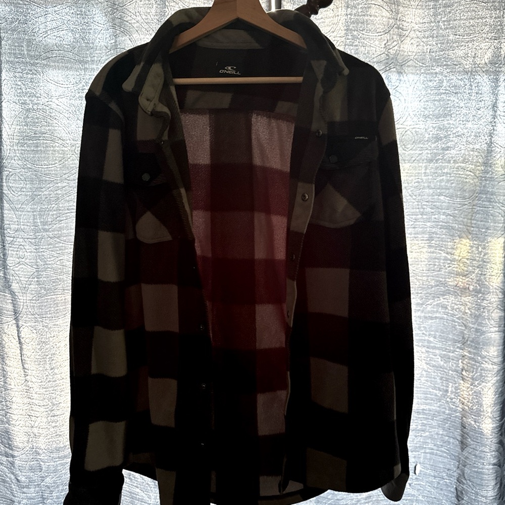 Black/gray O'Neill fleece flannel